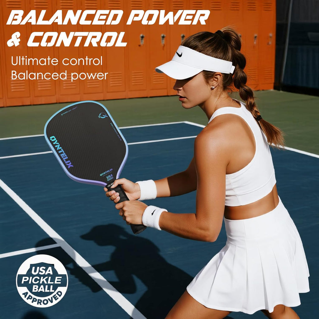 Pickleball Paddles | Carbon Fiber Pickleball Paddle | Hex-Force™ Polymer Core | Unibody Pickleball Racket | USAPA Approved