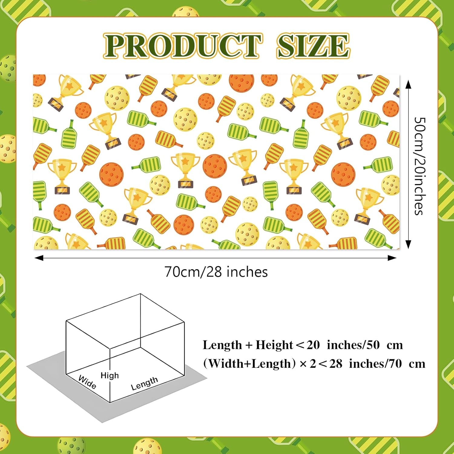 Pickleball Wrapping Paper 12 Sheets - Pickleball Gift Wrap - Sports Ball Gift Wrapping Paper - Pickleball Themed Gift Packing Paper for Pickleball Lovers, Pickleball Parties, 20"×28"