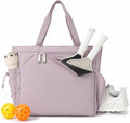 Pickleball Bag for Women Men, Large Pickleball Tote Holds 2-4 Rackets, Pickleball Bags with Shoe Compartment & Water Bottle Pocket, Pickleball Gifts, Water-Resistant & Lightweight