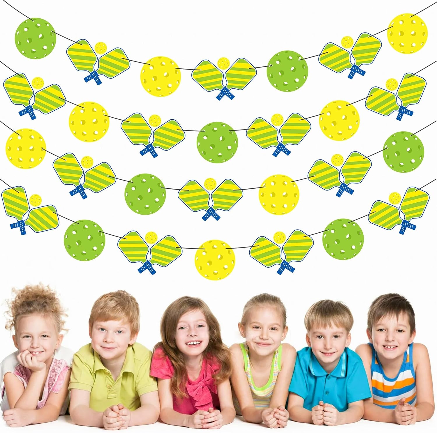 Pickleball Party Banners Cute Pickleball Party Birthday Decorations 4Pcs Pickleball Themed Banner Decorations for Pickleball Theme Party Sport Baby Shower Supplies
