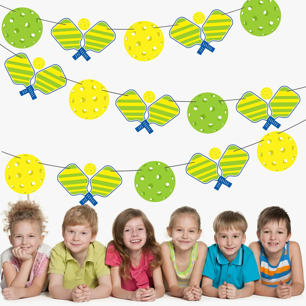 Pickleball Party Banners Cute Pickleball Party Birthday Decorations 4Pcs Pickleball Themed Banner Decorations for Pickleball Theme Party Sport Baby Shower Supplies