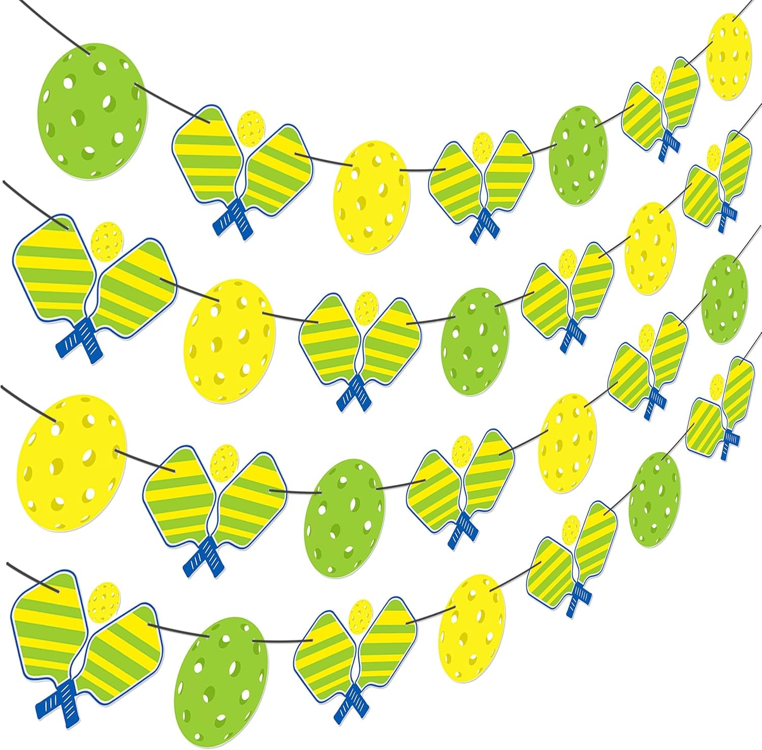 Pickleball Party Banners Cute Pickleball Party Birthday Decorations 4Pcs Pickleball Themed Banner Decorations for Pickleball Theme Party Sport Baby Shower Supplies
