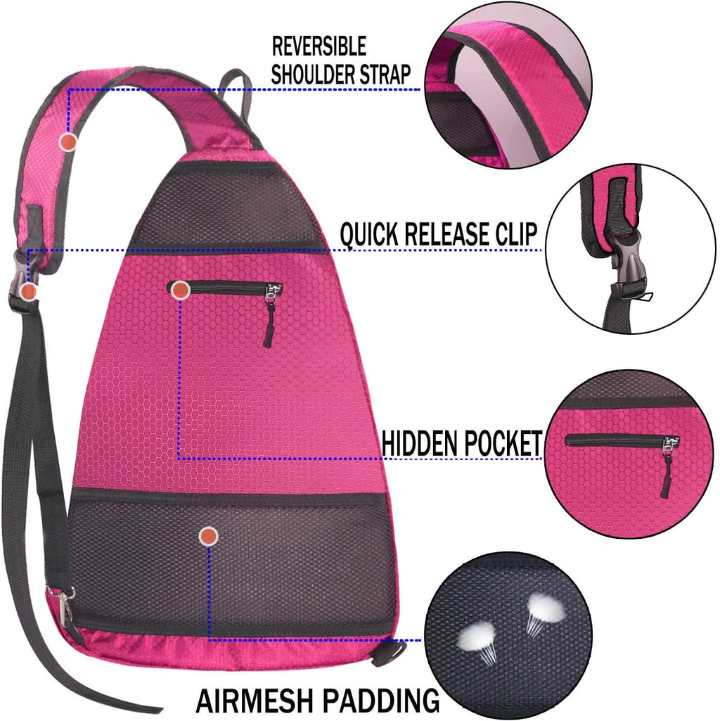 Pickleball Bag - Pickleball Bags for Women Men - Pickleball Backpack - Travel Pickleball Paddle Case, Pickle Ball Bag for Pickleball Paddle Tennis Racket, Protable Pickleball Sling Bag
