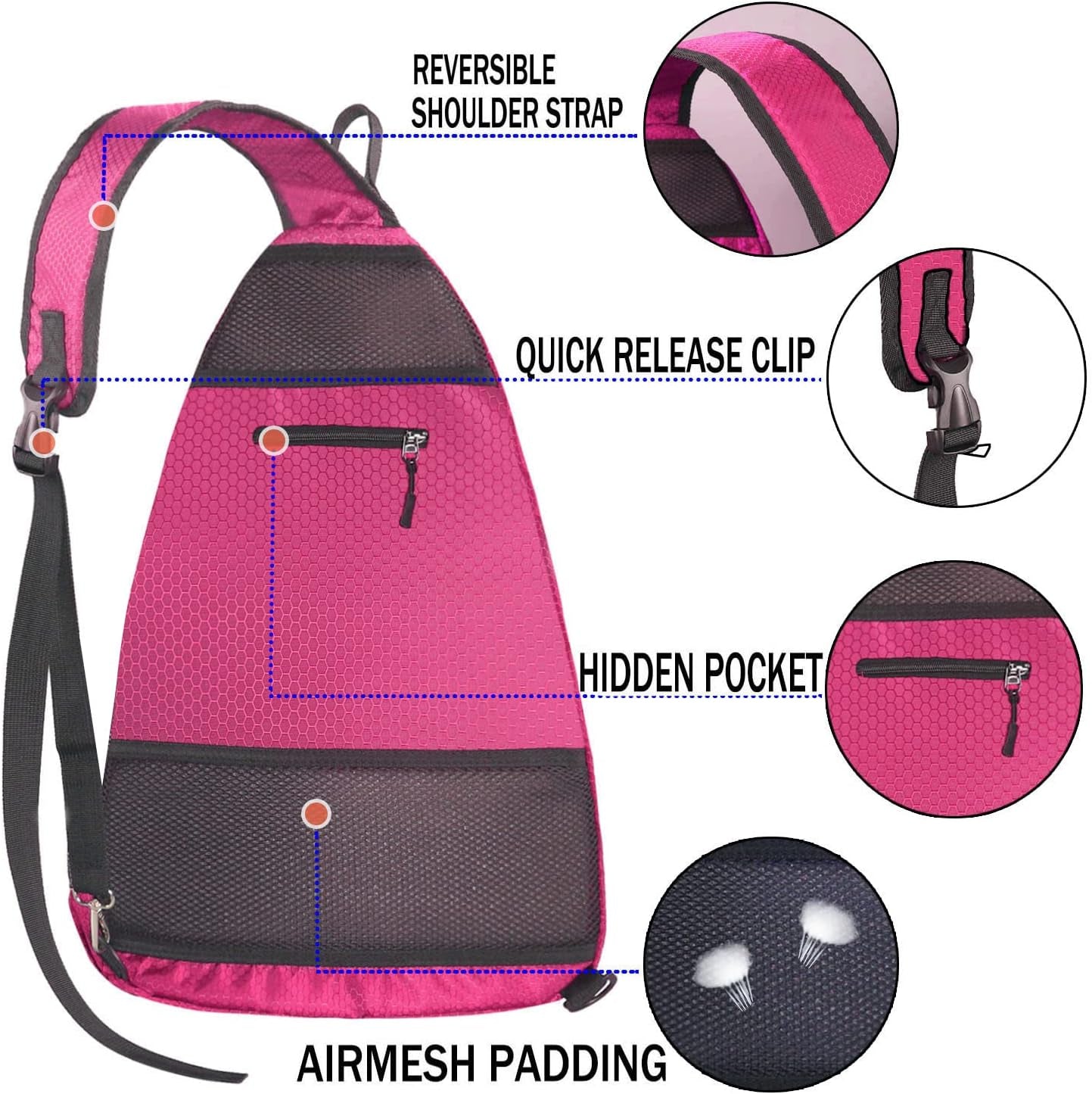 Pickleball Bag - Pickleball Bags for Women Men - Pickleball Backpack - Travel Pickleball Paddle Case, Pickle Ball Bag for Pickleball Paddle Tennis Racket, Protable Pickleball Sling Bag